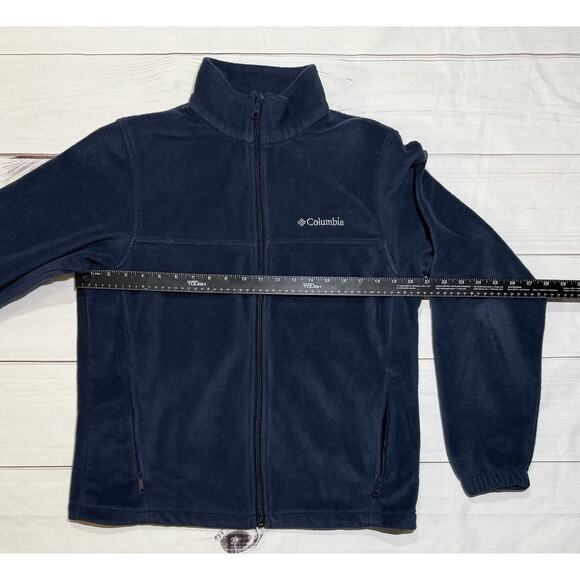 Columbia Jacket Full-Zip Fleece Navy Blue With Pockets Mens Size Medium - Picture 4 of 6